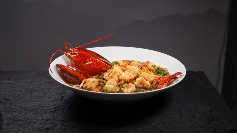 Lobster linguine pasta dish